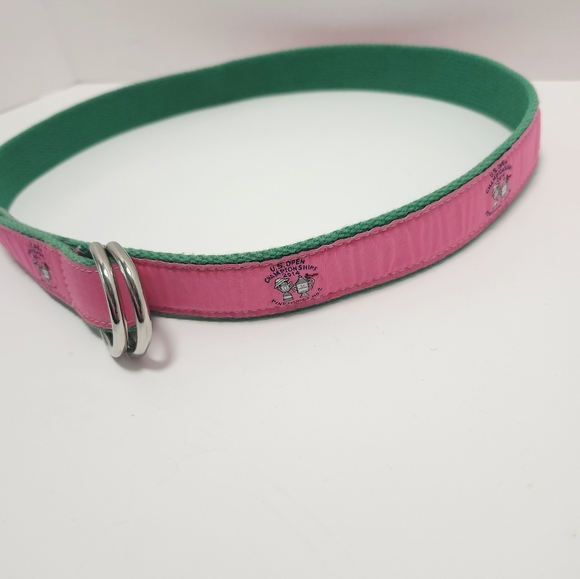 YRI Golf Belt Pinehurst Championship 2014 Size S Pink Green - Picture 2 of 7